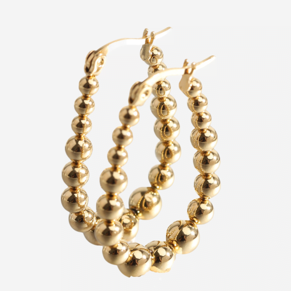 Ball Hoop Earrings