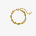 Double Braided Herringbone Chain Bracelet