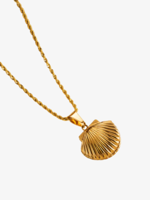 Seashell Locket Pendant Necklace