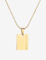 'Breathe' Engraved Affirmation Pendant Necklace