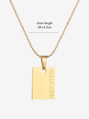Haute Haus - 'BREATHE' Engraved Affirmation Pendant Necklace