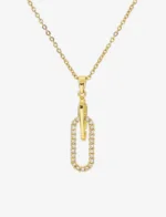 Paper Clip Pendant Necklace