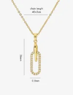 Paper Clip Pendant Necklace