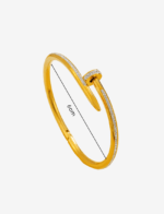 White Zircon Nail Bangle Bracelet