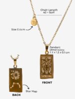 Zodiac Sign Engraved Pendant Necklace