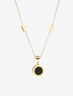 Black Roman Pendant Necklace