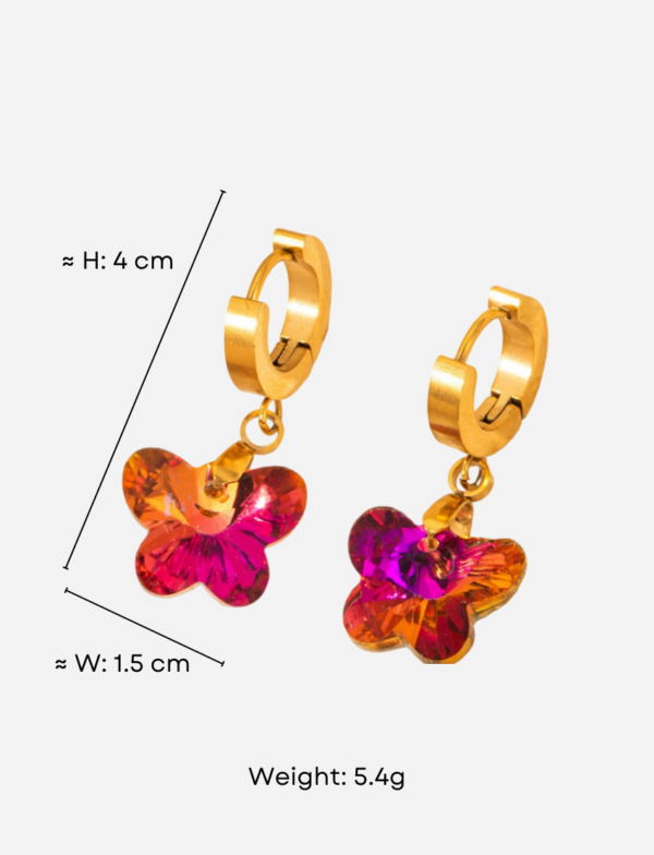 Butterfly Faceted Crystal Drop Earrings