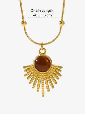 Haute Haus - Tiger Eye Vintage Pendant Necklace