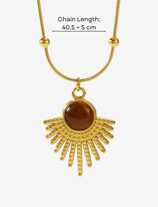 Tiger Eye Vintage Pendant Necklace