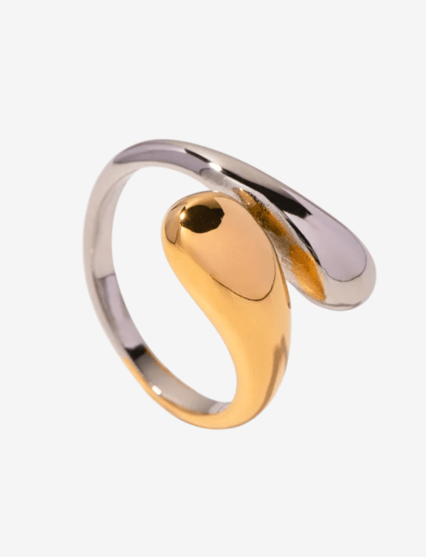 Fluid Two-Toned Open Ring
