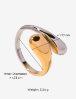 Fluid Two-Toned Open Ring