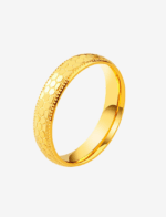 Honeycomb Pattern Wedding Band Ring