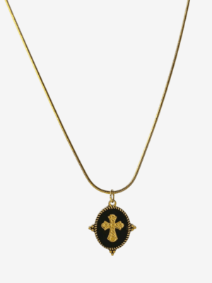 Napoleon Era French Cross Pendant Necklace