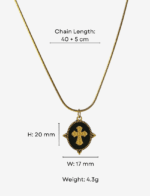 Napoleon Era French Cross Pendant Necklace