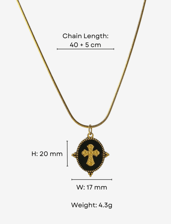 Napoleon Era French Cross Pendant Necklace