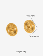 Juliet Heart Stud Earrings