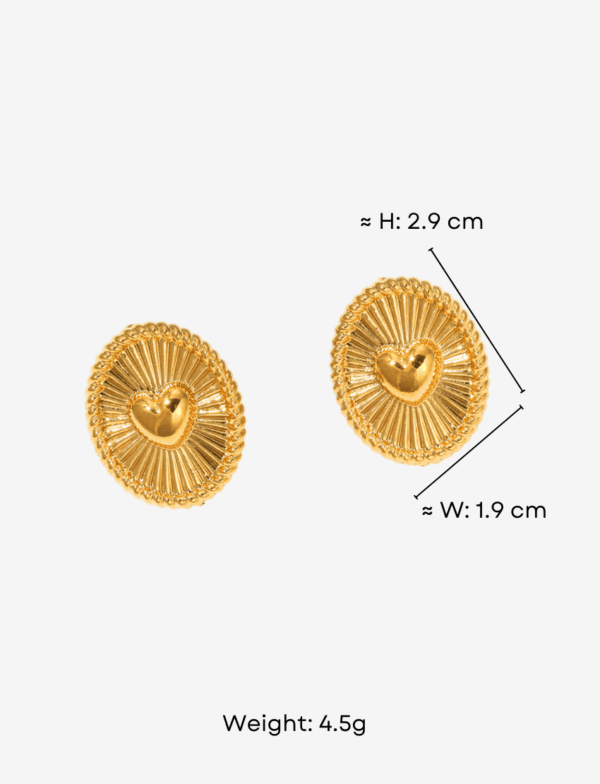 Juliet Heart Stud Earrings