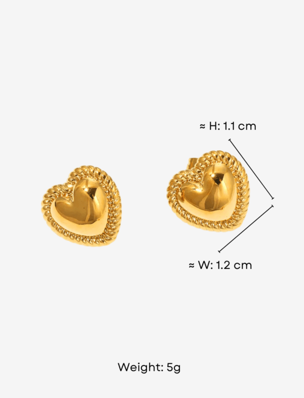 Zoe Heart Stud Earrings