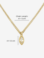 Tear Drop Pendant Necklace