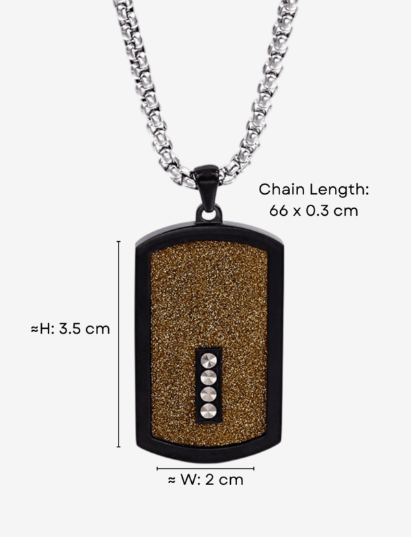 Diamond Embellished Dog Tag Pendant Necklace