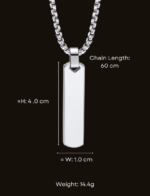 Rectangular Bar Pendant Necklace
