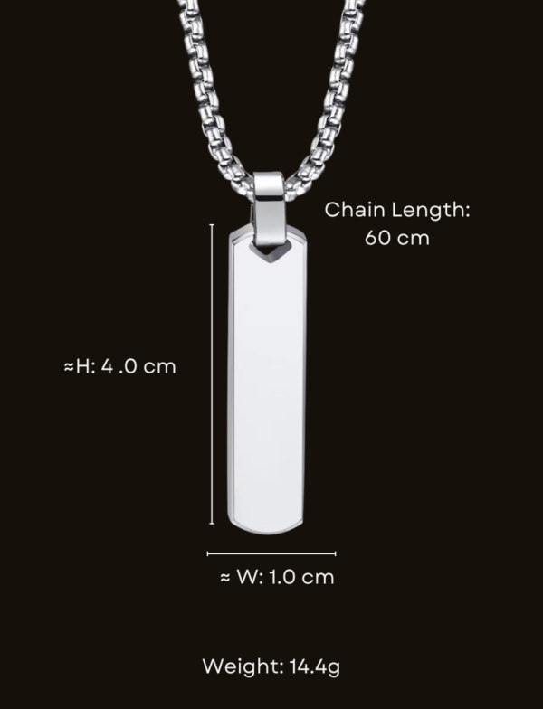 Rectangular Bar Pendant Necklace