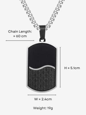 HAUTEHAUS-FDTPN [Forge Dog Tag Pendant Necklace, with measurements]