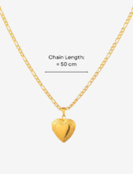 Luna Figaro Locket Pendant Necklace