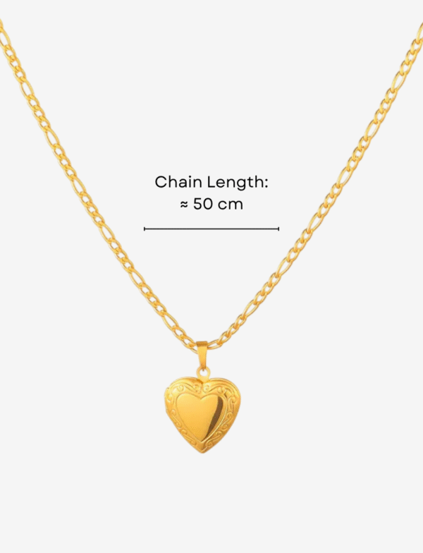 Luna Figaro Locket Pendant Necklace