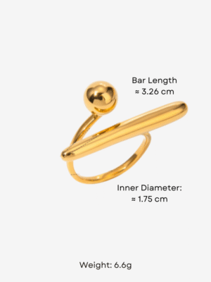 HAUTEHAUS-B&BOR [Ball & Bar Open Ring, with measurements]