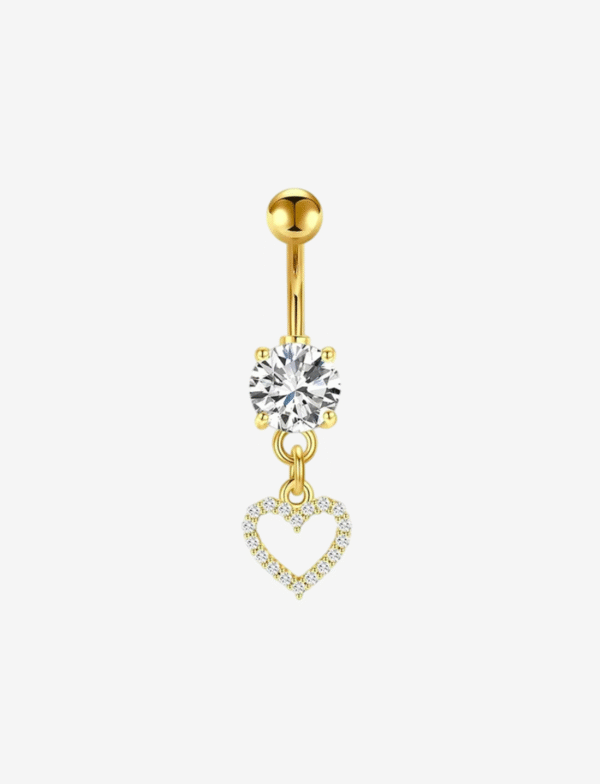 Dangling Heart Belly Ring