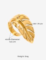 Eden Leaf Open Ring