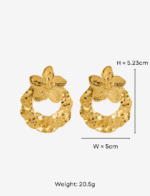 Exaggerated Magnolia Statement Earrings