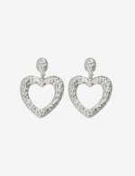 Heart Hoop Drop Earrings