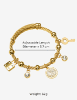 Lock & Key Charm Bangle