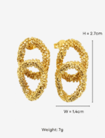 Retro Textured Stud Earrings