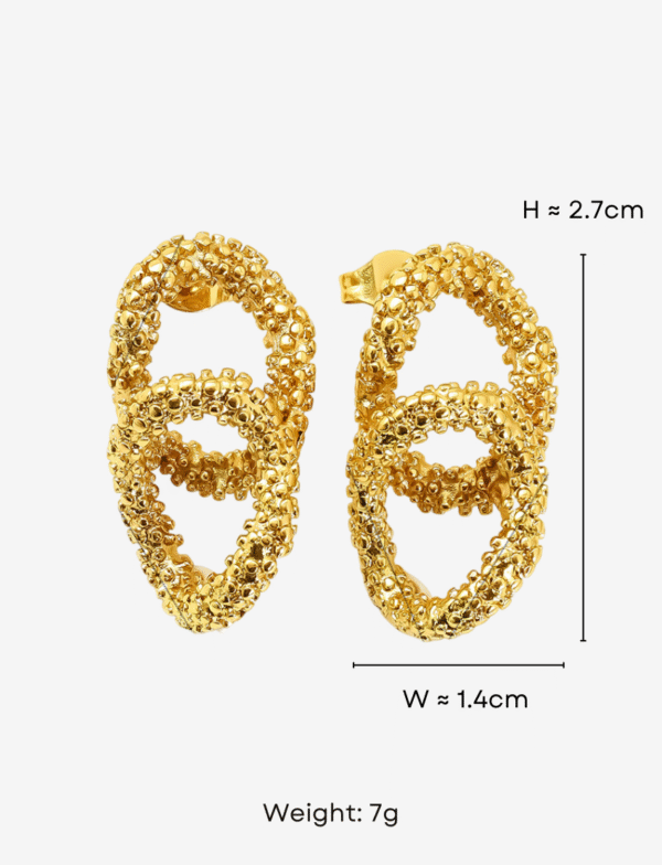 Retro Textured Stud Earrings