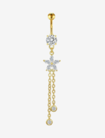Star Flower Tassel Belly Ring