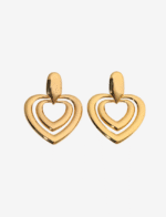 Twin Heart Drop Earrings