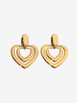 Twin Heart Drop Earrings