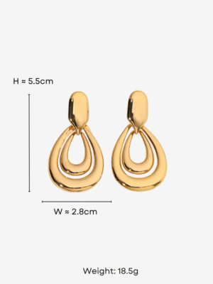 HAUTEHAUS-TWDE [Twin Water Drop Earrings, with measurements]