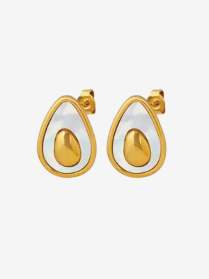HAUTEHAUS-AEPNJS [Avocado Earrings & Pendant Necklace Jewelry Set, Earrings]