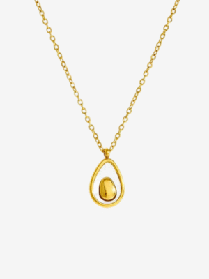 Avocado Earrings & Pendant Necklace Jewelry Set