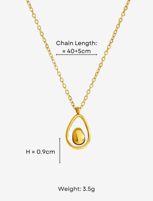 Avocado Earrings & Pendant Necklace Jewelry Set