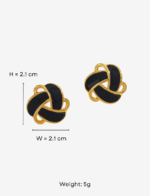 Golden Knot Studs Earrings