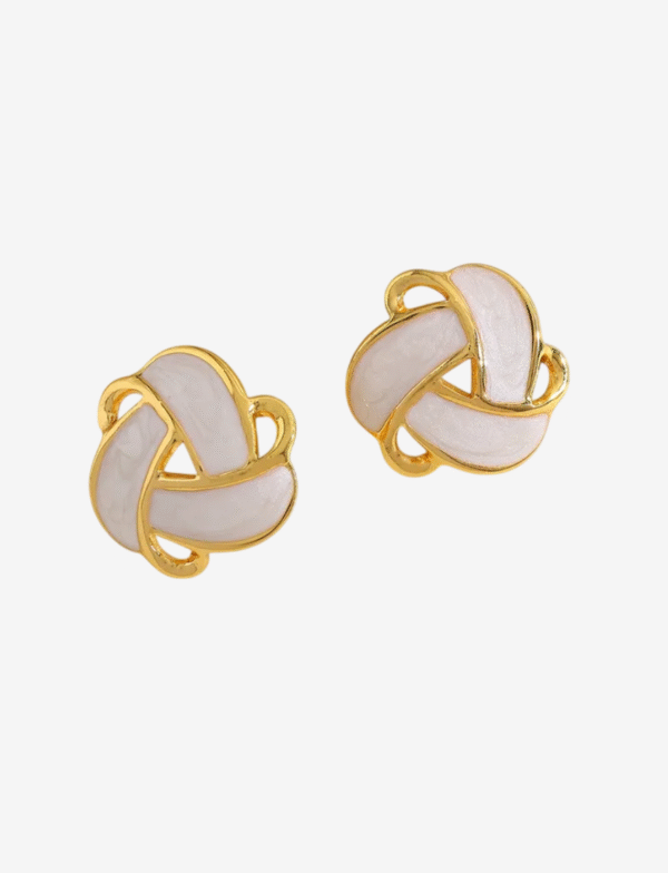 Golden Knot Studs Earrings