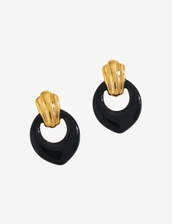 Hathor Black Stud Earrings