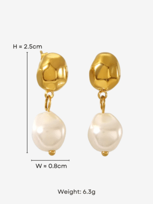 HAUTEHAUS-PPDE[Paloma Pearl Drop Earrings, with measurements]
