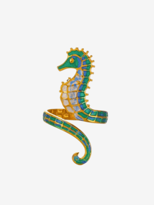 Sea Horse Wrap Open Ring