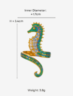 Sea Horse Wrap Open Ring
